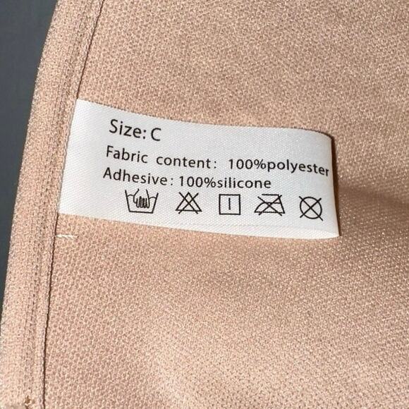 Women's Strapless‎ Underwire Bra Beige Nude Convertible Seamless Support C Cup - Picture 4 of 5